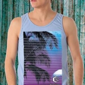 5365 MUSCULOSA PALMERA RAYAS HOMBRE TALLE XL | DE LOS COJONES