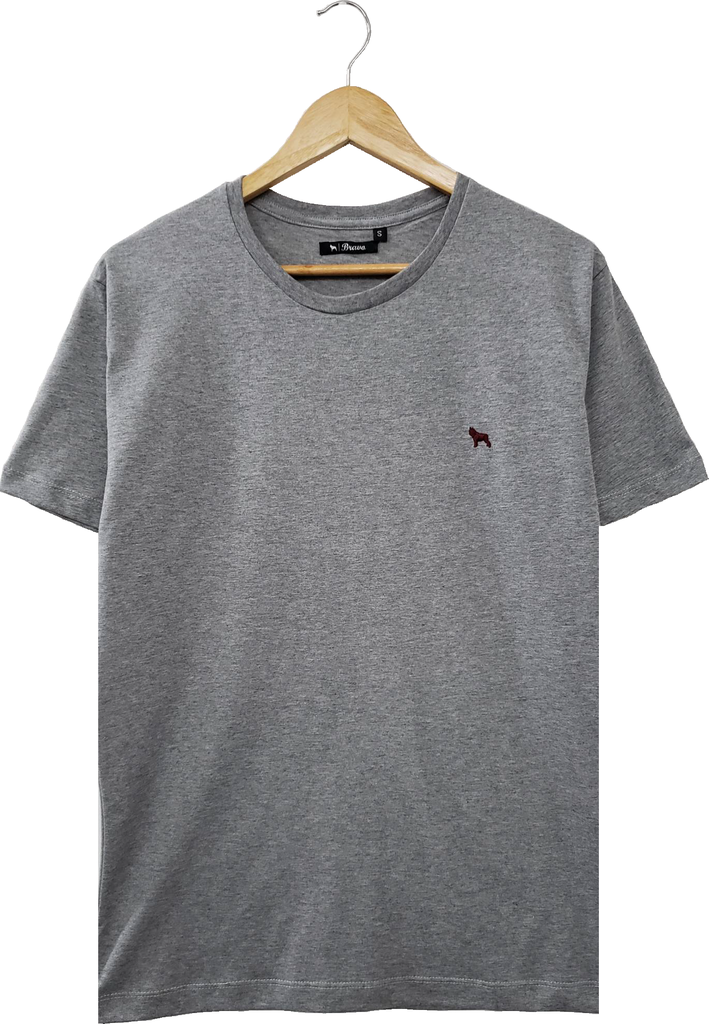 27401 REMERA MANGA CORTA BASICA LISA CUELLO RED BORDADA | BRAVO JEANS
