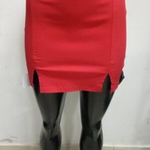 59335 POLLERA DE BENGALINA CON DOS TAJOS ADELANTE | BELLUS