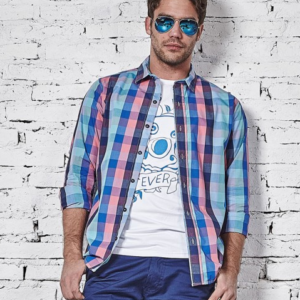 6830 CAMISA MANGA LARGA A CUADROS TALLE M | DOGMA