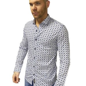130348 CAMISA MANGA LARGA ENTALLADA OPORT HOMBRE | MOHA