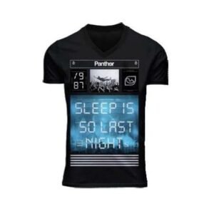 I14371 REMERA MANGA CORTA SLEEP NEGRO TALLE S