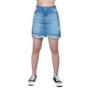 0239 FALDA POLLERA JEAN BALSA ROTURAS | VOV JEANS