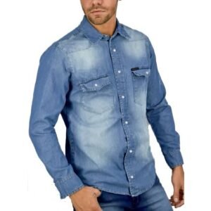 CAMISA MANGA LARGA JEAN DENIM CERULELO | MOHA [130361]