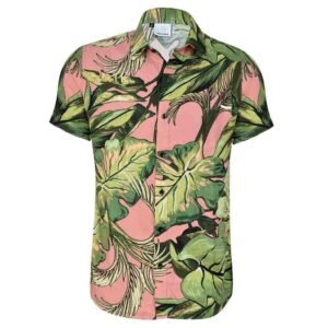 9027-5 CAMISA MANGA CORTA FLOREADA FIBRANA | DOGMA