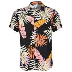 9027-1 CAMISA MANGA CORTA FLOREADA FIBRANA | DOGMA