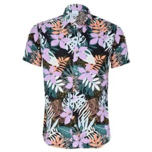 9027-9 CAMISA MANGA CORTA FLOREADA FIBRANA | DOGMA