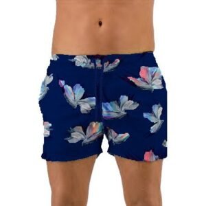 170290 SHORT BAÑO MALLA BOARDSHORTS ESTAMPADO FLOR PAJARO | MOHA