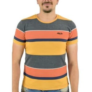 1122151 REMERA MANGA CORTA U RAYADA CINCO RAYAS | MOHA