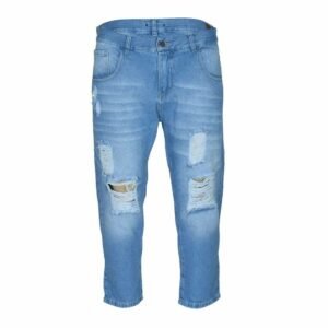 PANTALON JEAN MOM RELAX CON ROTURAS AL TOBILLO | DOGMA [1414]