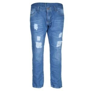 PANTALON JEAN MOM LOCALIZADO CON ROTURAS RECTO | DOGMA [1068]