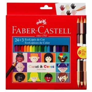 COLORES FABER CASTELL LAPICES CARAS Y COLORES 24+3 BICOLOR