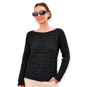 SWEATER PUNTO DE OCHOS Y CANELONES CON RIBETES LATERALES | MS [405]
