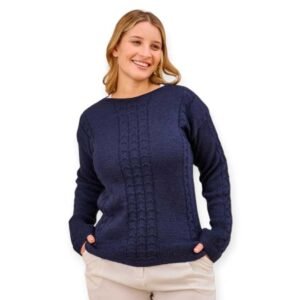 SWEATER CON TRENZAS DELANTE Y EN MANGA CAIDA | MS [203]