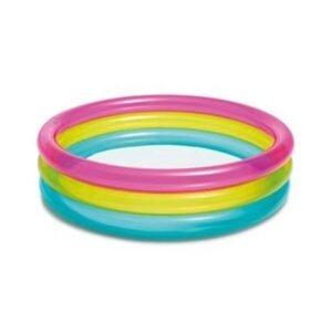 PILETA INFLABLE REDONDA INTEX 63 LTS ROSA AMARRILLO Y AZUL