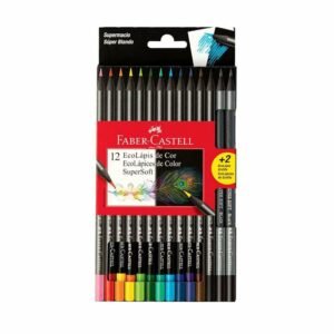 LAPICES DE COLORES ECO SUPERSOFT 12+2 LARGOS FABER CASTELL