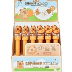 LAPICERA CON SELLO ESCOLAR KAWAII CAPYBARA CARPINCHO