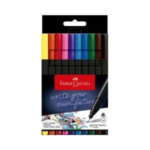 MARCADORES MICROFIBRAS FABER CASTELL GRIP FINEPEN X 10