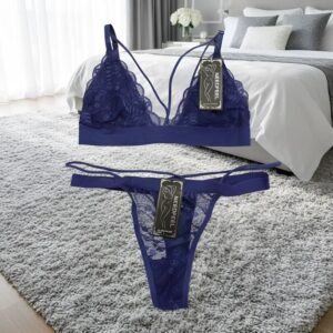 CONJUNTO BRALETTE CON COLALESS ENCAJE LENCERIA