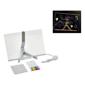 PIZARRA MAGICA TABLETA LUZ LED USB ACRILICO BLANCO
