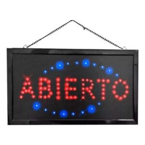 CARTEL LED LUMINOSO ABIERTO 48 x 25CM