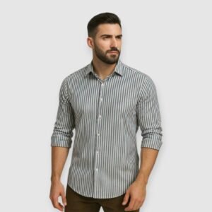 CAMISA MANGA LARGA RAYAS FINAS | BATTAGLIA [1212]