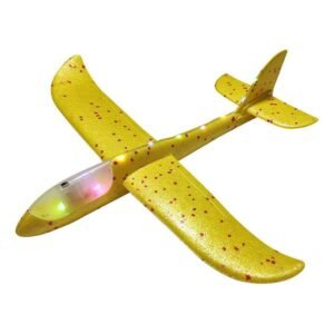 AVION PLANEADOR CON LUZ LED GRANDE 48CM