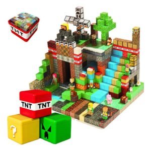 CUBOS BLOQUES MAGNETICOS MINECRAFT 306 PIEZAS CAJA SORPRESA MARIO