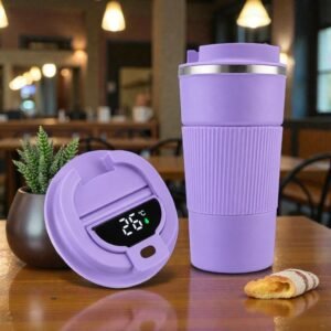 VASO TERMICO HERMETICO CON SENSOR TEMPERATURA 500ML CAFE