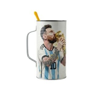 VASO CHOPP GUIRO RASPADOR MESSI ARGENTINA BLANCO