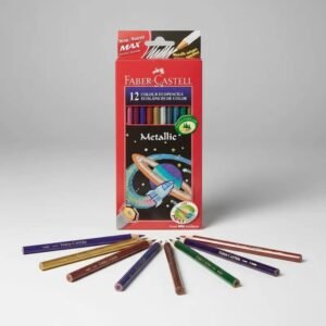 LAPICES COLORES ECOPENCIL FABER CASTELL METALLIC X12