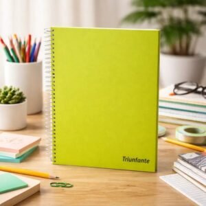CUADERNO CON ESPIRAL A5 TAPA DURA GLITTER 80H RAYADO TRIUNFANTE